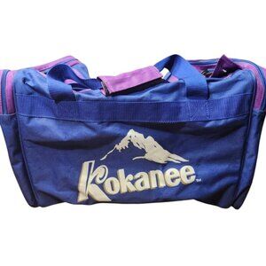 Vintage Kokanee Beer Duffle Bag Travel Duffel Gym Bag Purple Blue